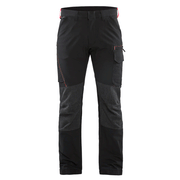 Blaklader 1422 4-Way Stretch Service Work Trousers Black / Red - BASIC & REAPER TROUSERS
