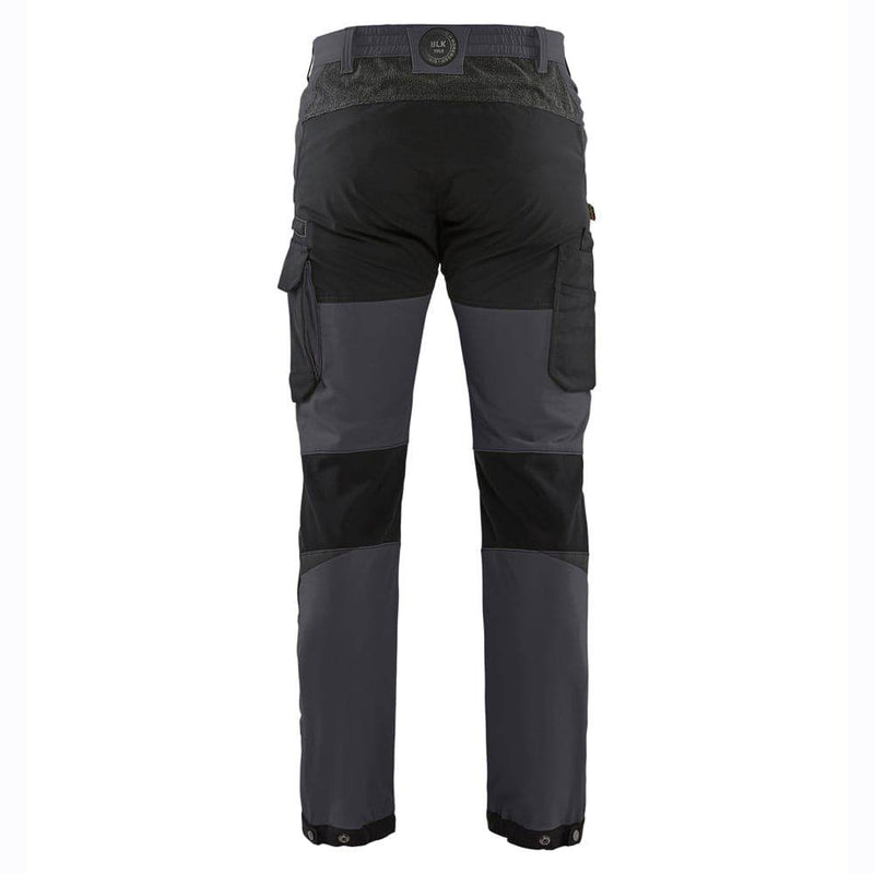 Blaklader 1422 4-Way Stretch Service Work Trousers Mid Grey / Black - BASIC & REAPER TROUSERS
