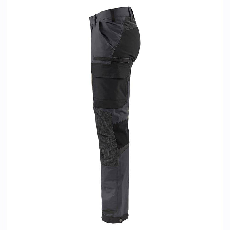 Blaklader 1422 4-Way Stretch Service Work Trousers Mid Grey / Black - BASIC & REAPER TROUSERS
