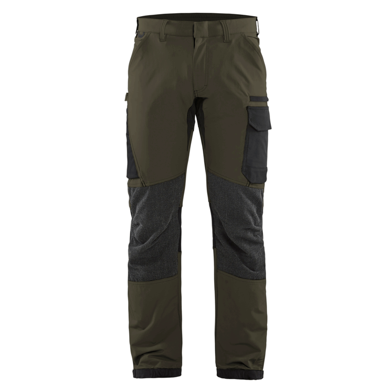 Blaklader 1422 4-Way Stretch Service Work Trousers Olive Green - BASIC & REAPER TROUSERS
