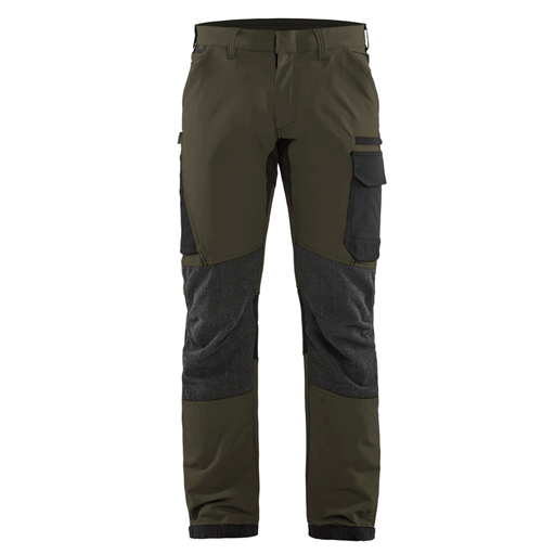 Blaklader 1422 4-Way Stretch Service Work Trousers Olive Green - BASIC & REAPER TROUSERS