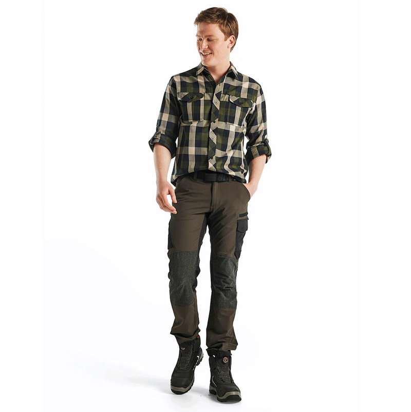 Blaklader 1422 4-Way Stretch Service Work Trousers Olive Green - BASIC & REAPER TROUSERS