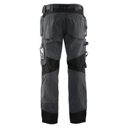 Blaklader 1555 Holster Pocket Craftsmen Work Trousers Dark Grey / Black - KNEE PAD TROUSERS