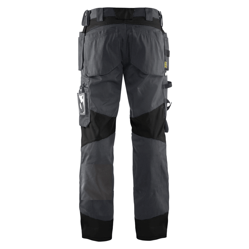 Blaklader 1555 Holster Pocket Craftsmen Work Trousers Dark Grey / Black - KNEE PAD TROUSERS