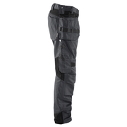 Blaklader 1555 Holster Pocket Craftsmen Work Trousers Dark Grey / Black - KNEE PAD TROUSERS