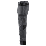 Blaklader 1555 Holster Pocket Craftsmen Work Trousers Dark Grey / Black - KNEE PAD TROUSERS
