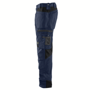 Blaklader 1555 Holster Pocket Craftsmen Work Trousers Dark Navy / Black - KNEE PAD TROUSERS