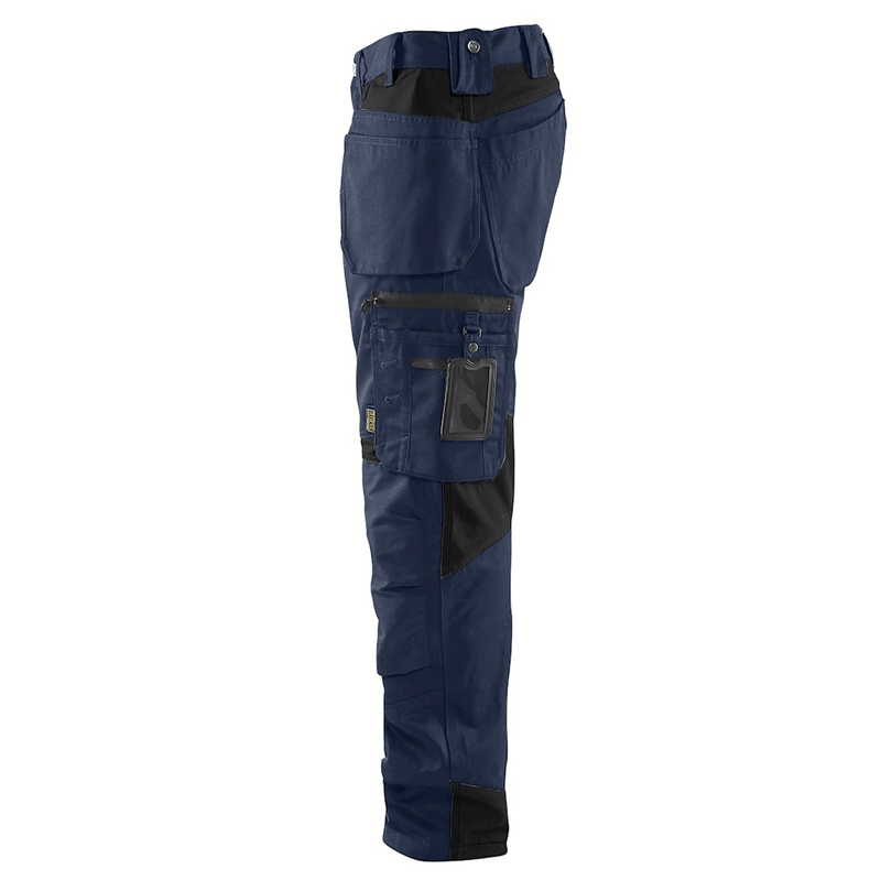 Blaklader 1555 Holster Pocket Craftsmen Work Trousers Dark Navy / Black - KNEE PAD TROUSERS
