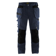 Blaklader 1555 Holster Pocket Craftsmen Work Trousers Dark Navy / Black - KNEE PAD TROUSERS