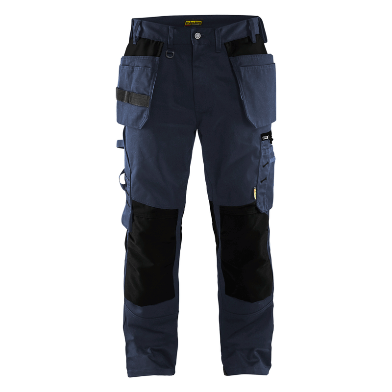 Blaklader 1555 Holster Pocket Craftsmen Work Trousers Dark Navy / Black - KNEE PAD TROUSERS