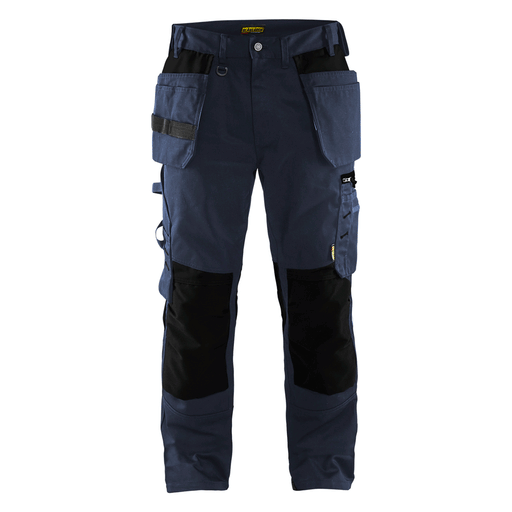 Blaklader 1555 Holster Pocket Craftsmen Work Trousers Dark Navy / Black - KNEE PAD TROUSERS
