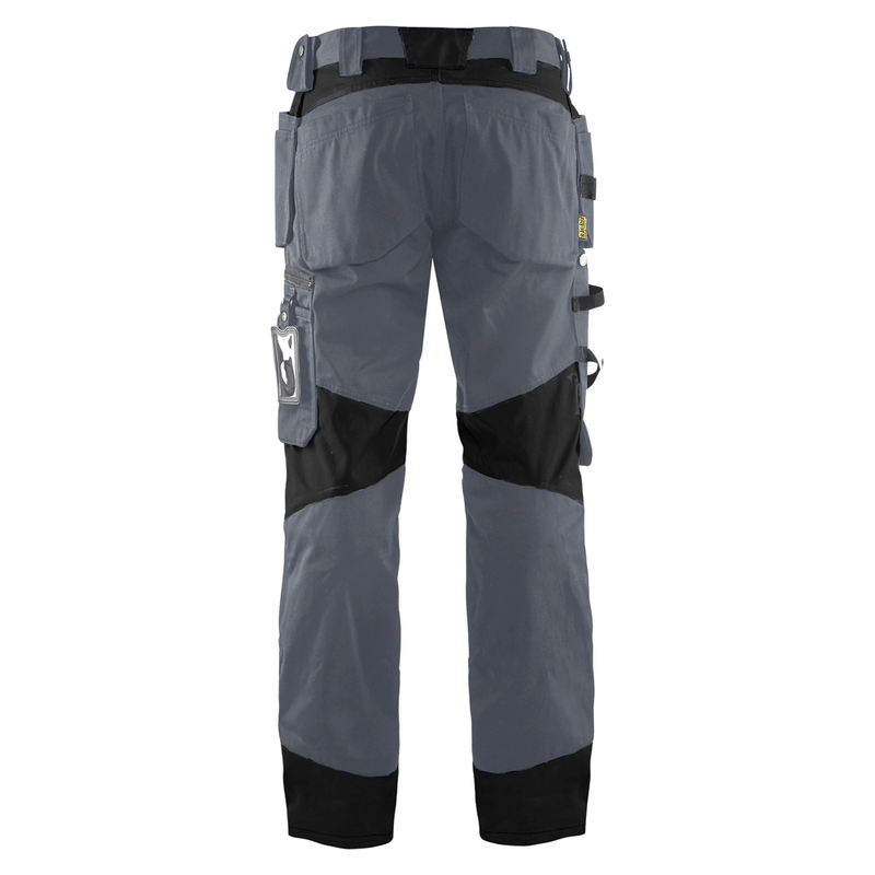 Blaklader 1555 Holster Pocket Craftsmen Work Trousers Grey / Black - KNEE PAD TROUSERS