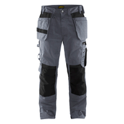 Blaklader 1555 Holster Pocket Craftsmen Work Trousers Grey / Black - KNEE PAD TROUSERS