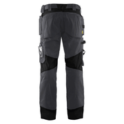 Blaklader 1555 Holster Pocket Craftsmen Work Trousers Mid Grey / Black - KNEE PAD TROUSERS