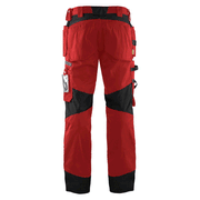 Blaklader 1555 Holster Pocket Craftsmen Work Trousers Red / Black - KNEE PAD TROUSERS