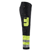 Blaklader 1584 Hi-Vis Professional Drivers Work Trousers Black / Yellow - HI-VIS TROUSERS