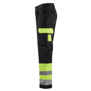 Blaklader 1584 Hi-Vis Professional Drivers Work Trousers Black / Yellow - HI-VIS TROUSERS