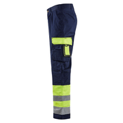 Blaklader 1584 Hi-Vis Professional Drivers Work Trousers Blue / Yellow - HI-VIS TROUSERS