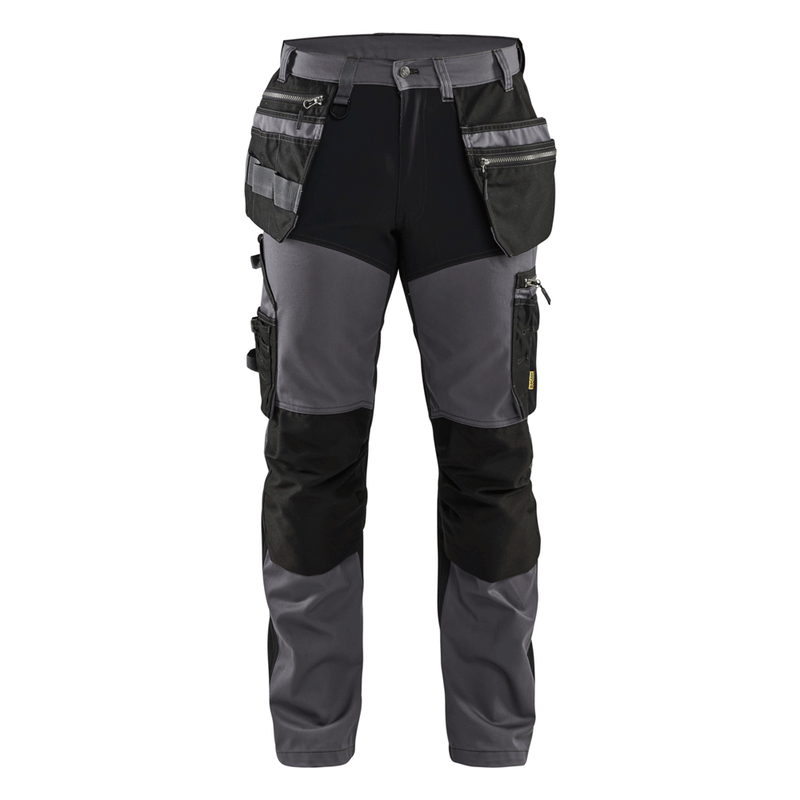 Blaklader 1599 Canvas Craftsmen Holster Pocket Stretch Work Trouser - KNEE PAD TROUSERS