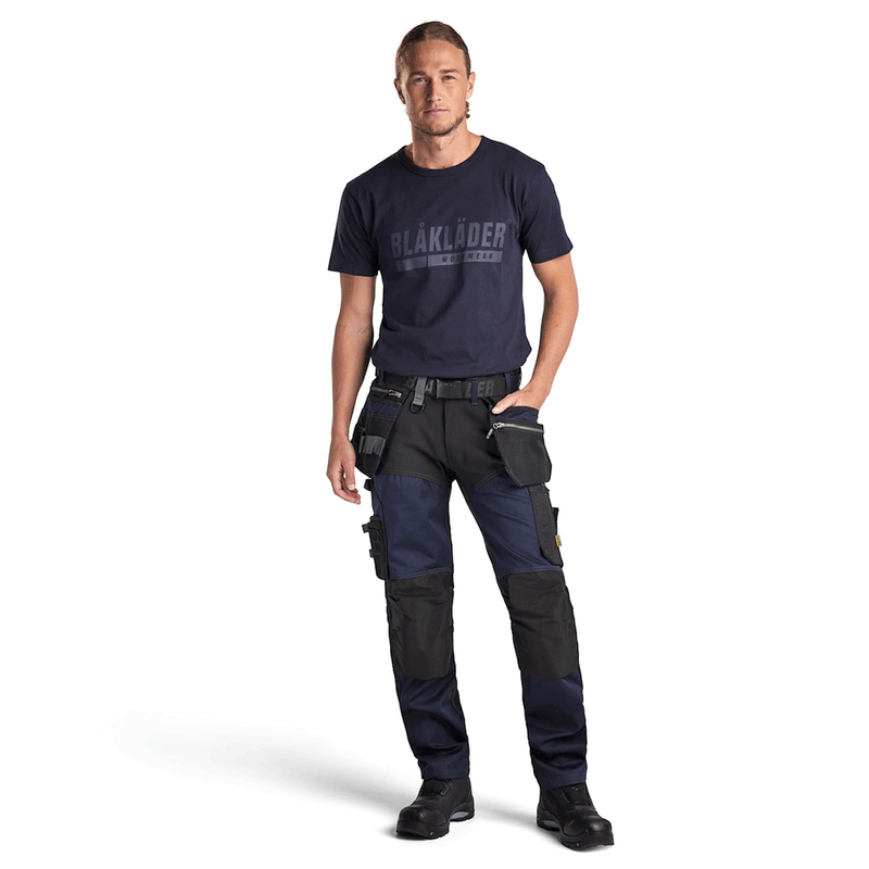 Blaklader 1599 Canvas Craftsmen Holster Pocket Stretch Work Trouser - KNEE PAD TROUSERS