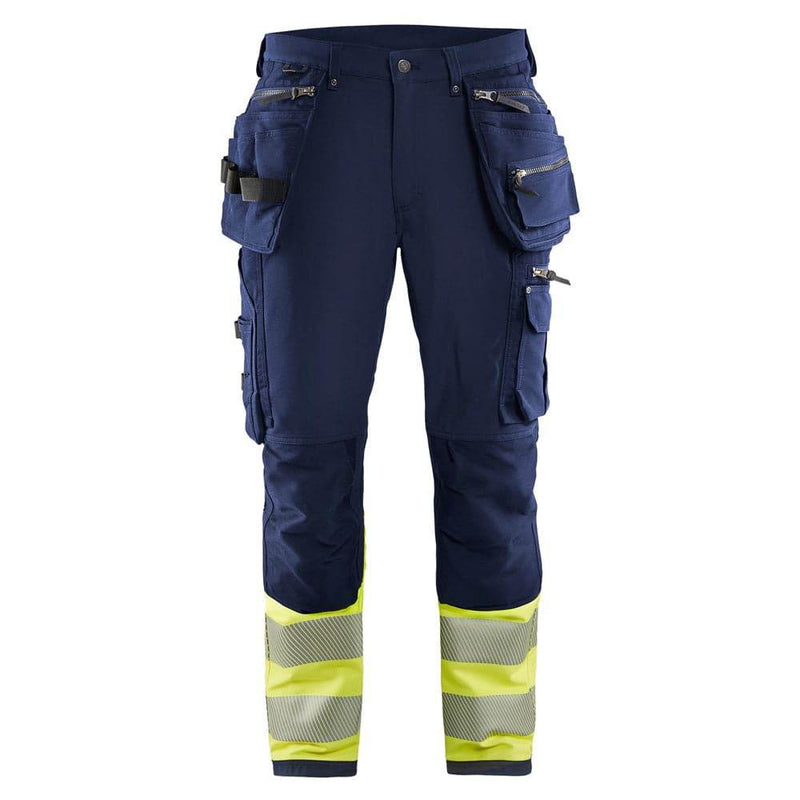 Blaklader 1993 Hi-Vis 4-Way Stretch Holster Pocket Work Trousers - HI-VIS TROUSERS