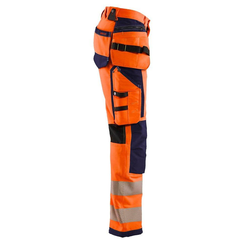 Blaklader 1997 Hi-Vis 4-Way Stretch Holster Pocket Kneepad Work Trousers 36" Waist Short Leg D96 - SALE HI-VIS TROUSERS