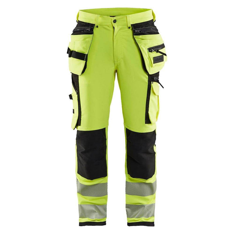 Blaklader 1997 Hi-Vis 4-Way Stretch Holster Pocket Kneepad Work Trousers - HI-VIS TROUSERS