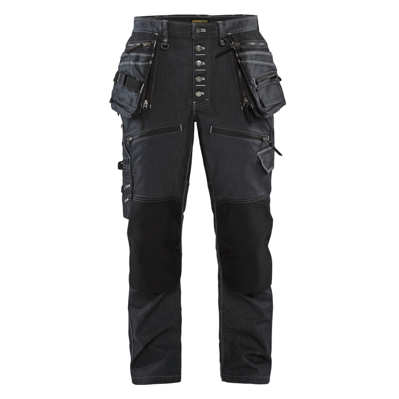 Blaklader 1999 Craftmens Denim Holster Pocket Stretch Work Trouser X1900 - KNEE PAD TROUSERS