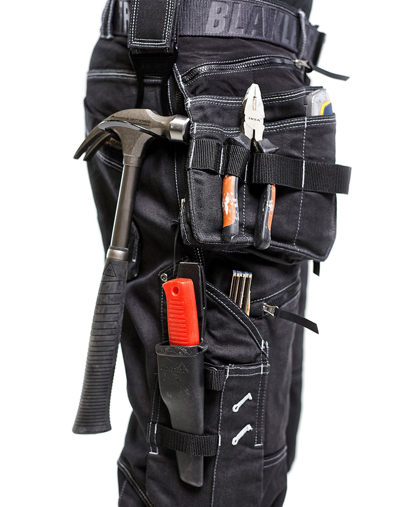 Blaklader 1999 Craftmens Denim Holster Pocket Stretch Work Trouser X1900 - KNEE PAD TROUSERS