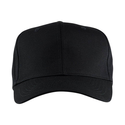 Black baseball cap on a white background