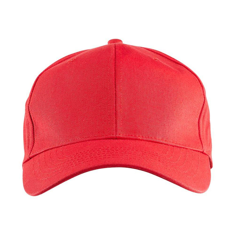 Red baseball cap on a white background