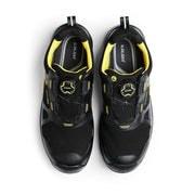 Black and yellow safety shoes with Blaklader branding on a white background