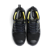 Black and yellow safety shoes with Blaklader branding on a white background