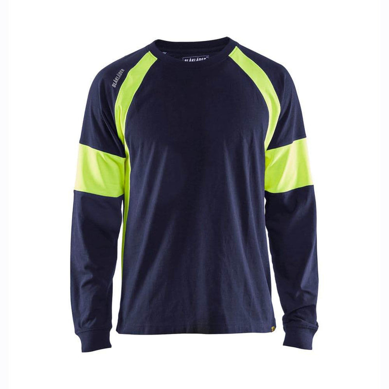 Blaklader 3520 Long Sleeved T-Shirt with Hi-Vis Panels - SWEATSHIRTS