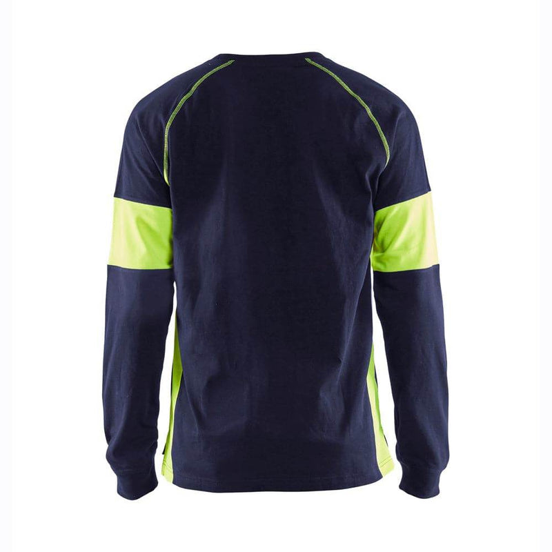 Blaklader 3520 Long Sleeved T-Shirt with Hi-Vis Panels - SWEATSHIRTS