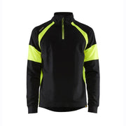 Blaklader 3550 1/4 Zip Sweatshirt with Hi-Vis Panels - SWEATSHIRTS