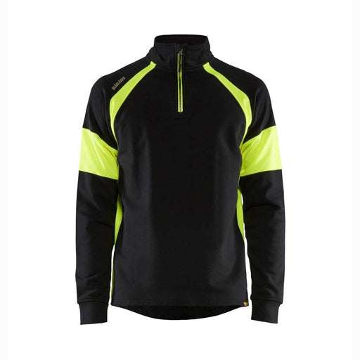 Blaklader 3550 1/4 Zip Sweatshirt with Hi-Vis Panels - SWEATSHIRTS