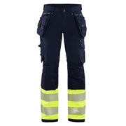 Blaklader 7193 Women's Hi-Vis 4-Way Stretch Holster Pocket Trousers - WOMENS HI-VIS CLOTHING