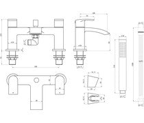 Bodiggo Bath/Shower Mixer - Chrome -