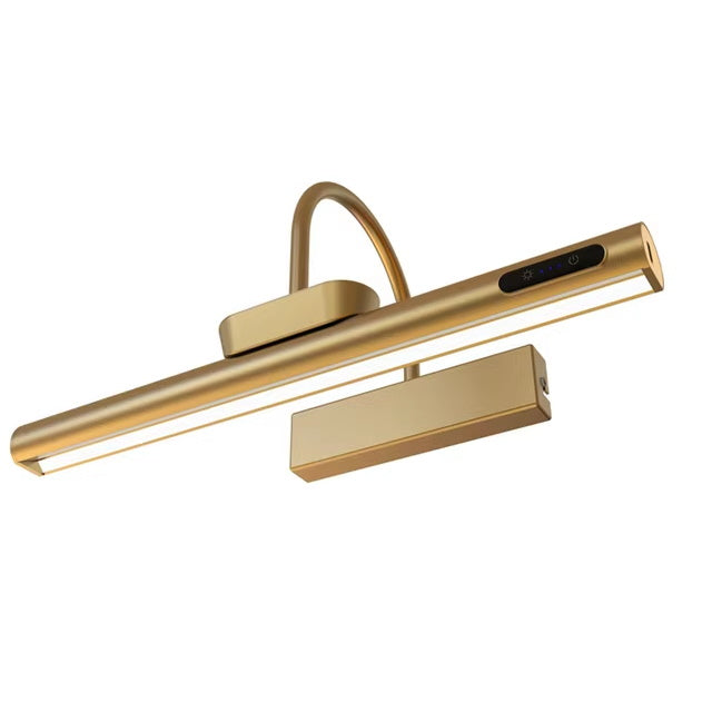 LED Battery Powered Rechargeable LED Wall Mounted Picture Light - Brass - Picture Lights