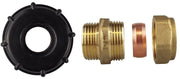 IBC 2” S60X6 Cap with Brass Compression Straight 1” BSP – 28mm - Home & Garden > Lawn & Garden