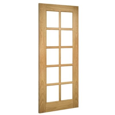 Bristol Oak Unfinished Bevelled Glaze Internal Door - All Sizes - Doors