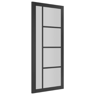Brixton Black Prefinished Glazed Internal Door - All Sizes - Doors