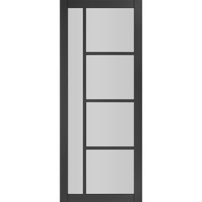Brixton Black Prefinished Glazed Internal Door - All Sizes - Doors