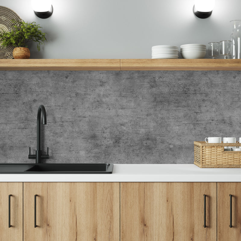 Bushboard Alloy Brooklyn Concrete Aluminium Feature Kitchen Splashback