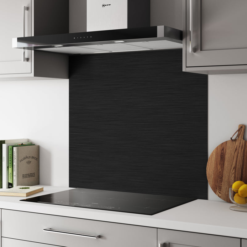 Bushboard Alloy Brushed Carbon Aluminium Feature Kitchen Splashback