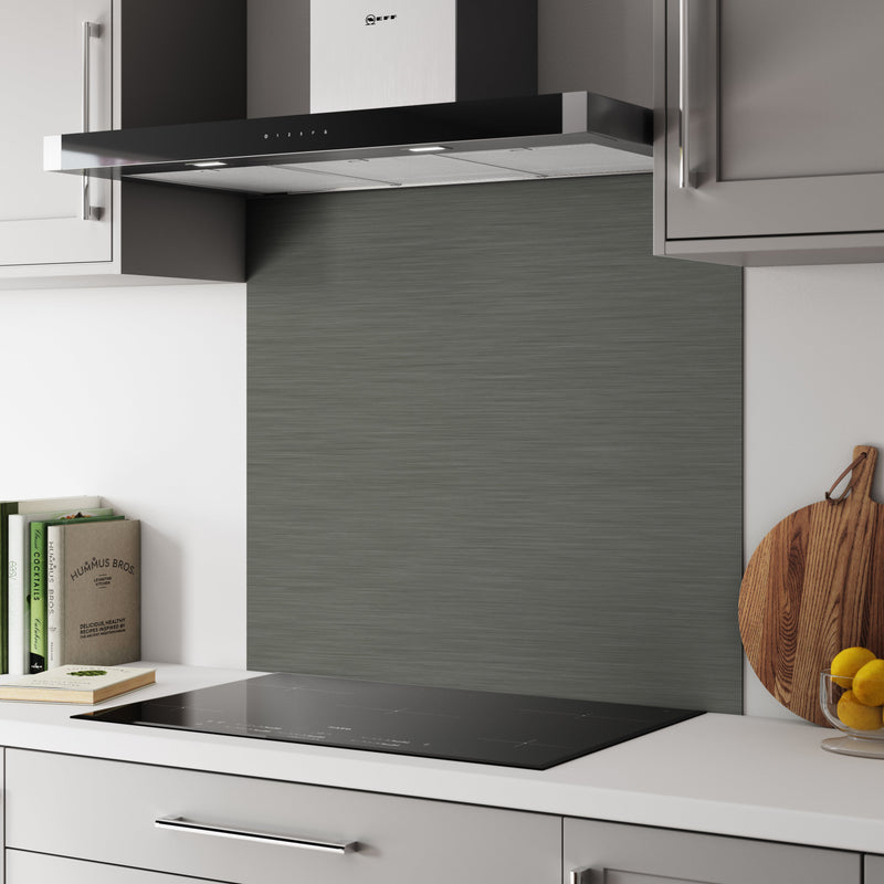 Bushboard Alloy Brushed Titanium Aluminium Feature Kitchen Splashback