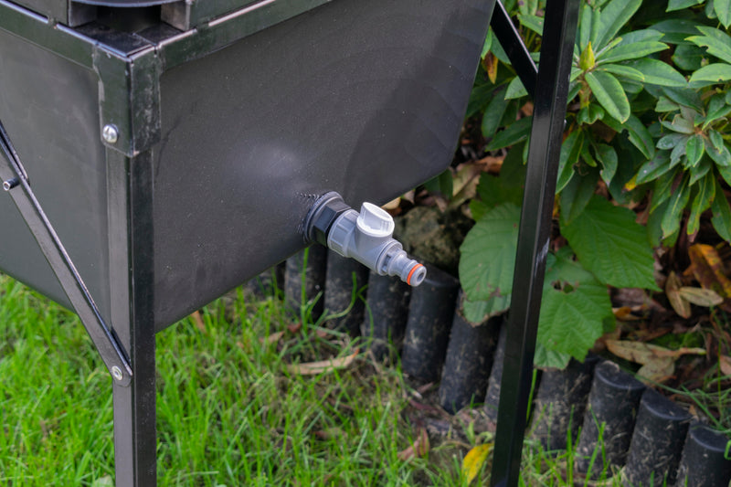 Dog Bath Kit with 90L Pre-Drilled Tub, Tap Valve, Quick-Connect Drain & Foldable Metal Stand – Stable, Easy-Clean Plastic, Portable Design – Ideal for Home Pet Grooming & Outdoor Use - Animals & Pet Supplies > Pet Supplies > Pet Grooming Supplies