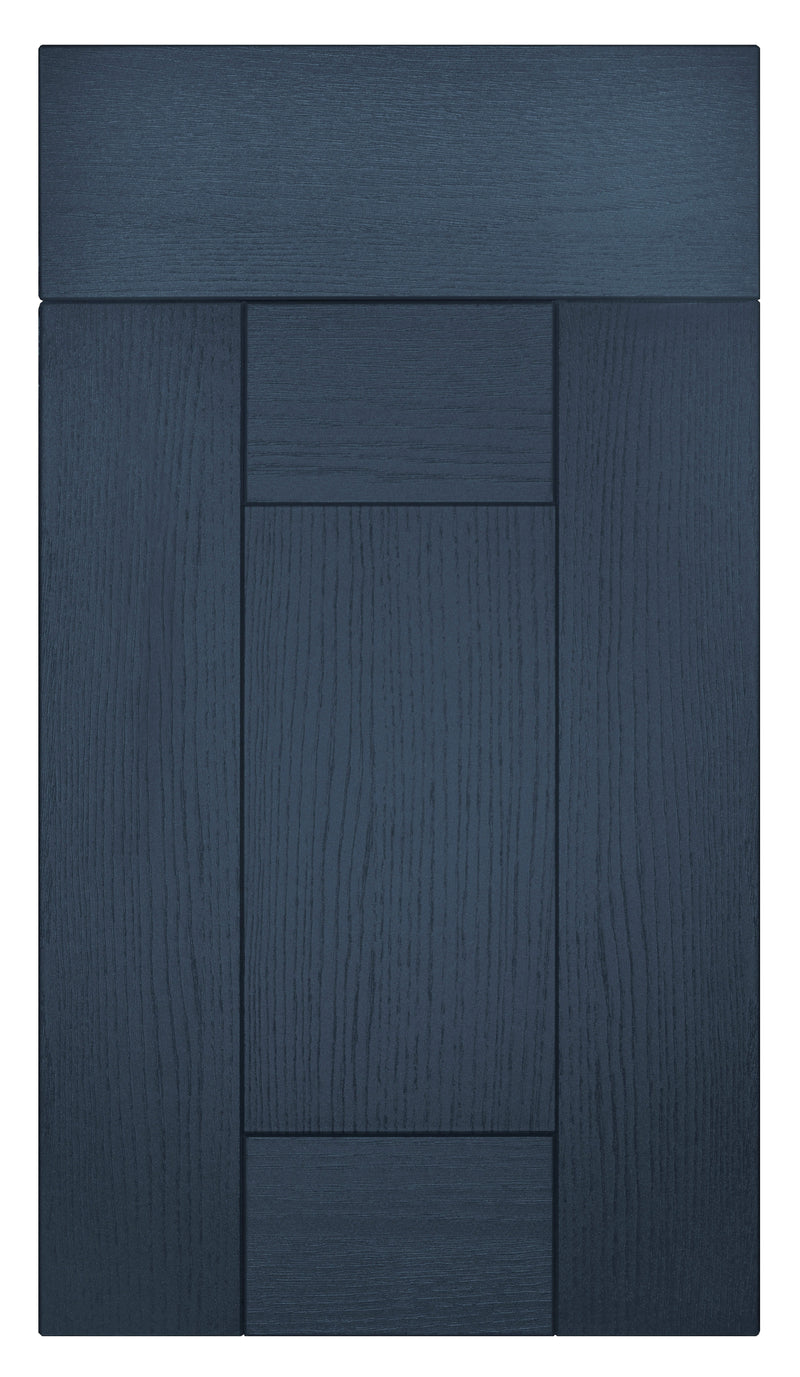 Buckingham Wood Grain Shaker Navy Blue- Replacement Kitchen Doors (450mm High) -
