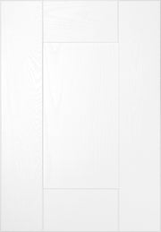 Buckingham Wood Grain Shaker White- Replacement Kitchen Door/Drawer Front (355mm High) -